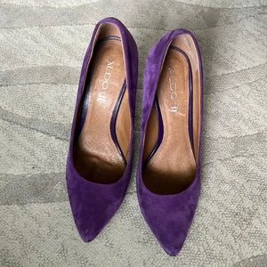 ALDO Purple Suede Heels